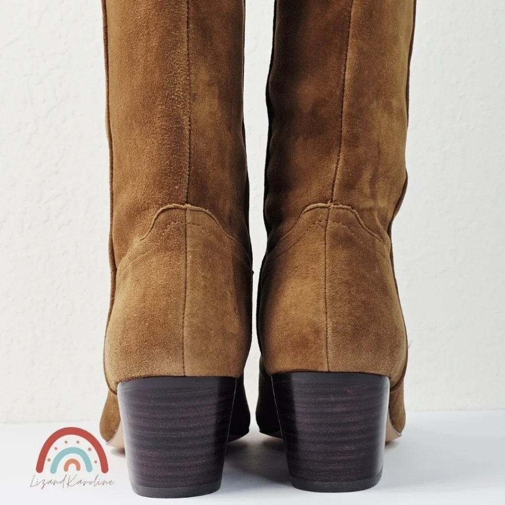 New! J. Crew New Piper Square Toe Knee-high Boots in Suede